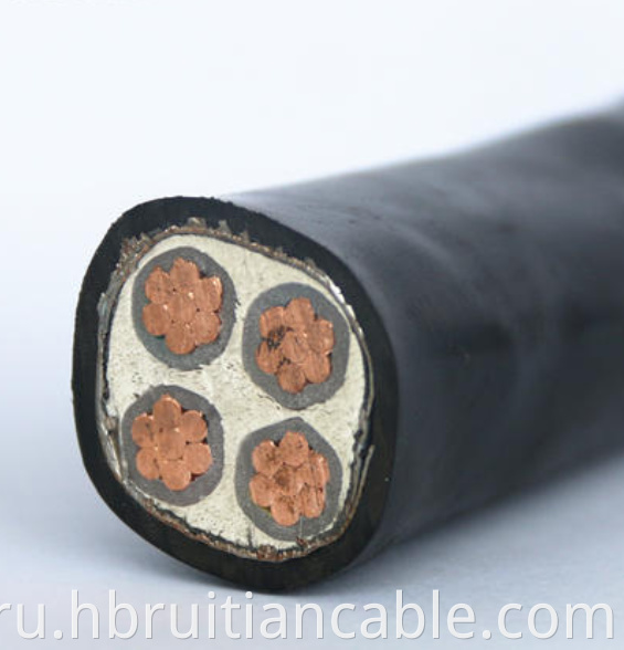 Armored 4 Copper Core Electric Wire Cables Xlpe Insulation Black Pvc Jacket Cables1